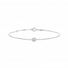 DJULA White Gold Mini Target Bracelet Set with Diamonds / Chaine Forçat Spring Ring