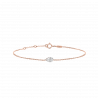 DJULA Rose Gold Mini Pear Bracelet Set with Diamonds / Chaine Forçat Spring Ring