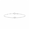 DJULA White Gold Mini Pear Bracelet Set with Diamonds / Chaine Forçat Spring Ring