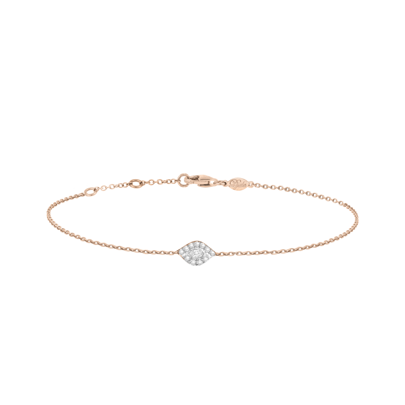 DJULA Rose Gold Bracelet Eye Set with Diamonds / Chaine Forçat Spring Ring