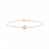 DJULA Mini Soleil Yellow Gold Bracelet Set with Diamonds on Forçat Chain Spring Ring